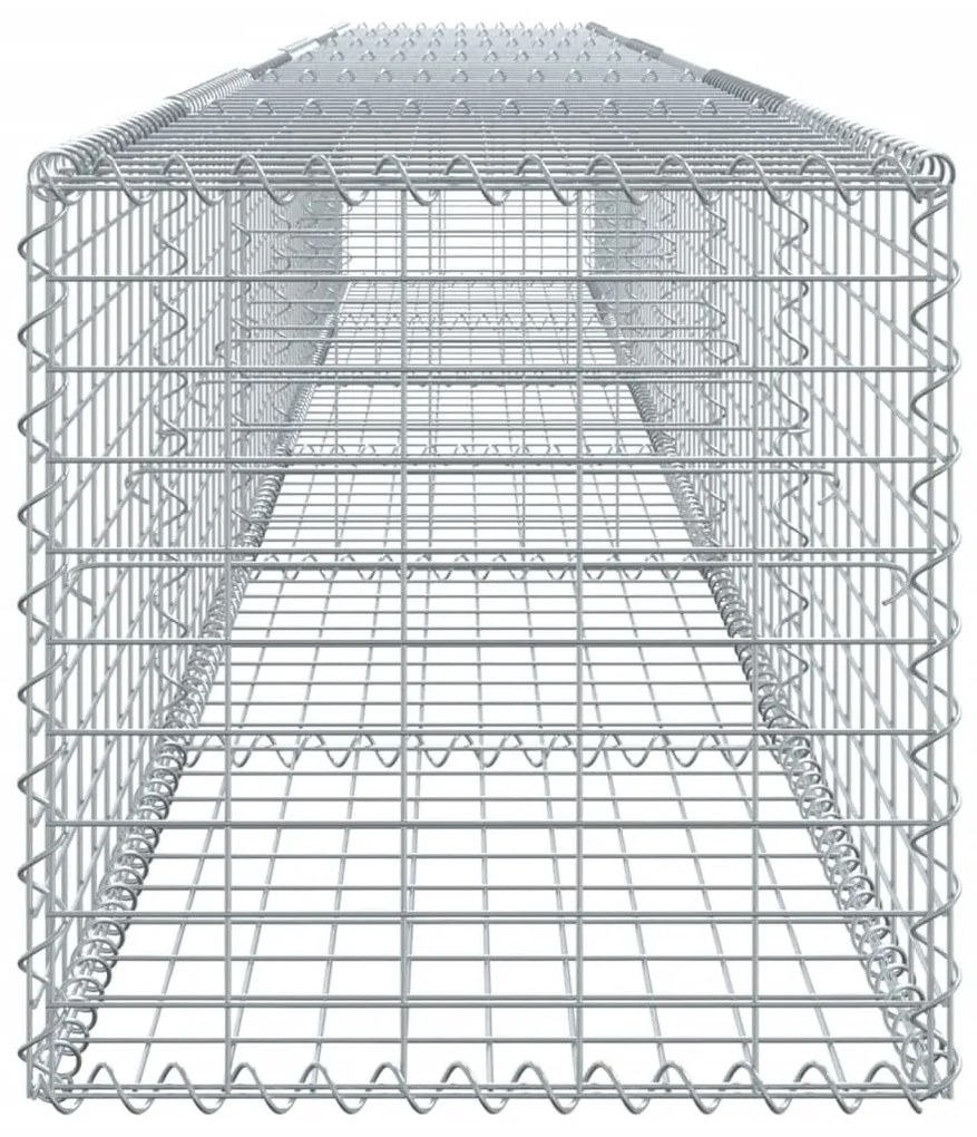 horganyzott vas gabion kosár fedéllel 600 x 50 x 50 cm