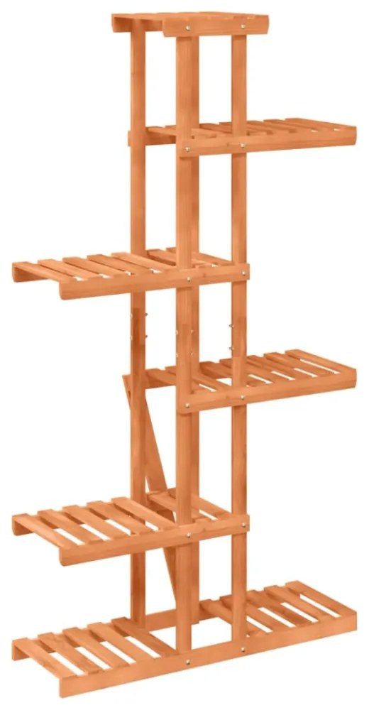 tömör fenyőfa virágtartó állvány 75x25x140,5 cm