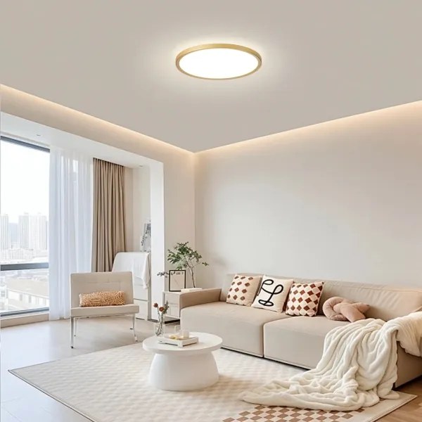 Brilagi - LED fürdőszobai lámpatest ULTRA VÉKONY LED/18W/230V Ø 30 cm aranyszínű IP54