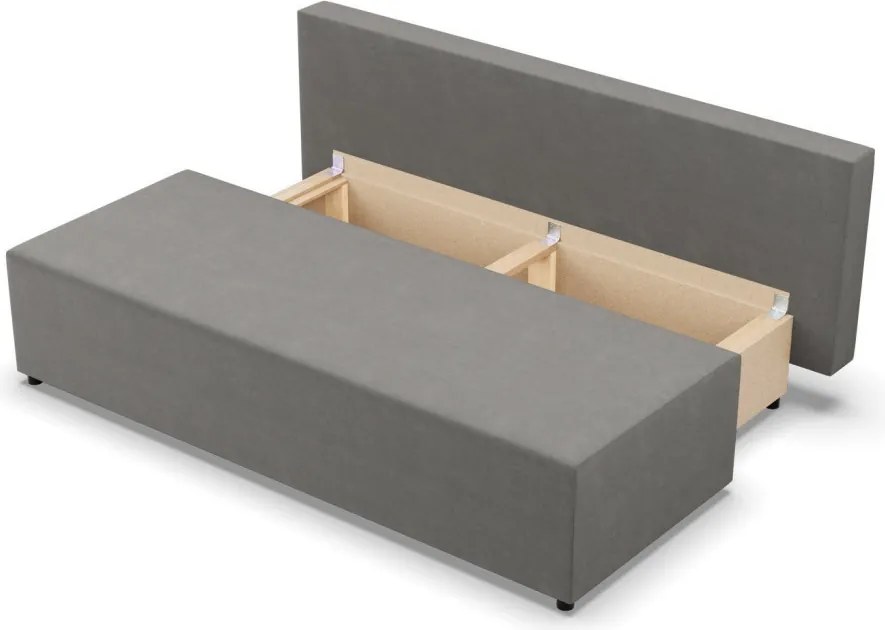 Nobu kanapé, bársony, világosszürke