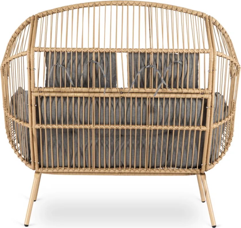 Sofa Ogrodowa Dwuosobowa KORYNT Szary