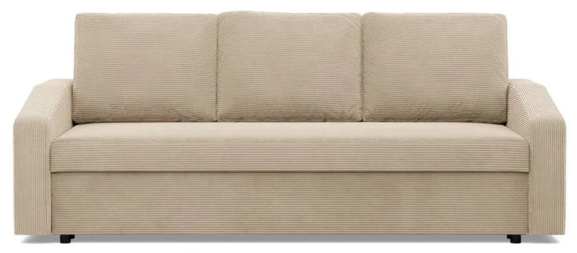 Zeus kanapéágy, kordbársony, bonell töltet, döntött kartámasz, bézs