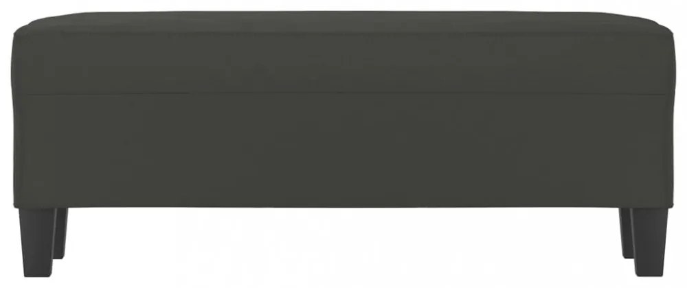 vidaXL sötétszürke mikroszálas szövet pad 100x35x41 cm