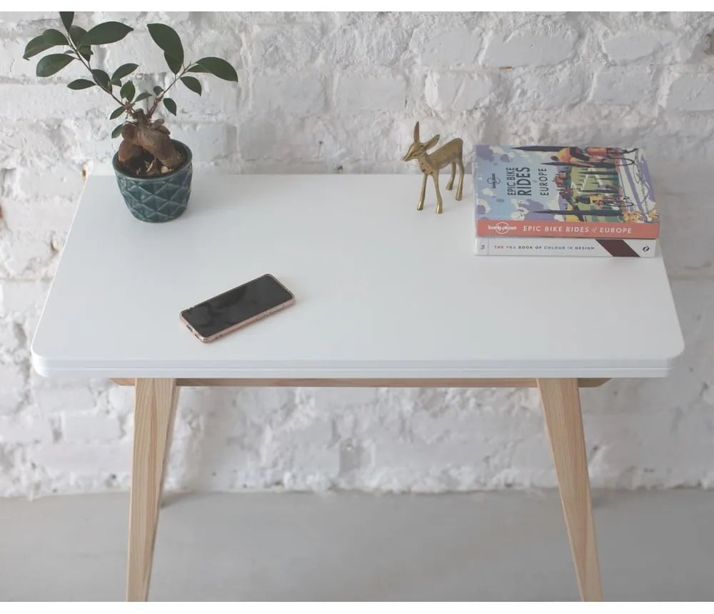 Bővíthető étkezőasztal fekete asztallappal hosszabbító asztallappal 90x45 cm Envelope – Ragaba