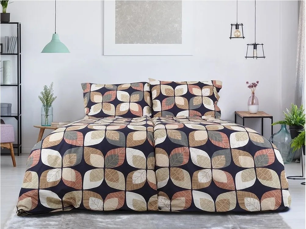 Krepp ágynemű Renforcé pamutból AUTUMN LEAF színes kivitel Ágyneműhuzat mérete: 70 x 90 cm | 140 x 200 cm