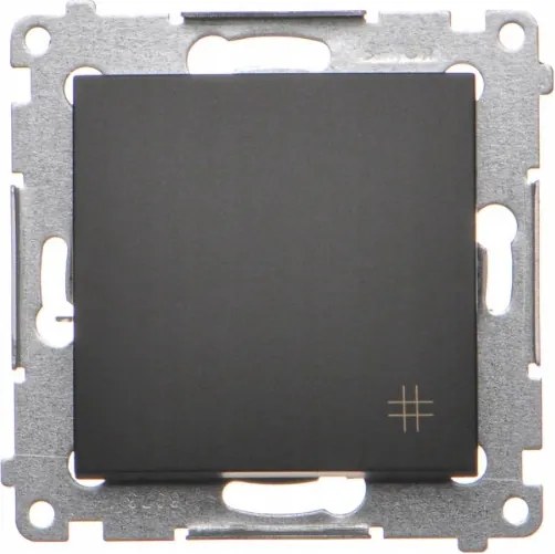 Simon 54 Kapcsoló szimpla keresztkapcsoló süllyesztett fekete matt