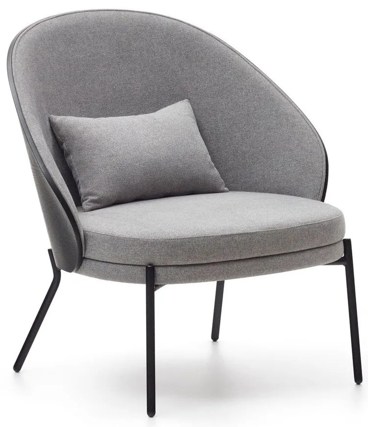 Fekete-szürke fotel Eamy – Kave Home