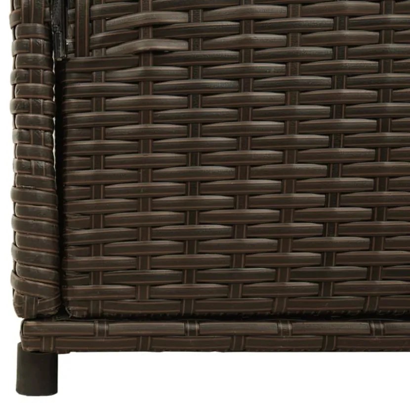 barna polyrattan kerti tárolószekrény 105 x 55 x 113 cm