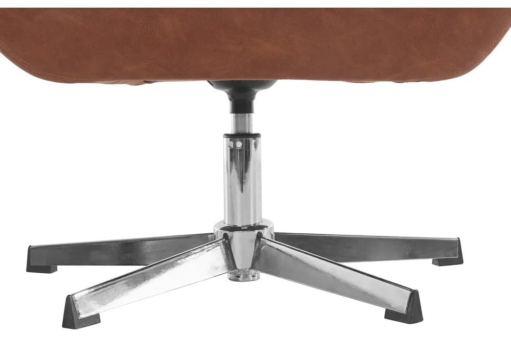 Barna bőrutánzat fotel Naomi - Støraa