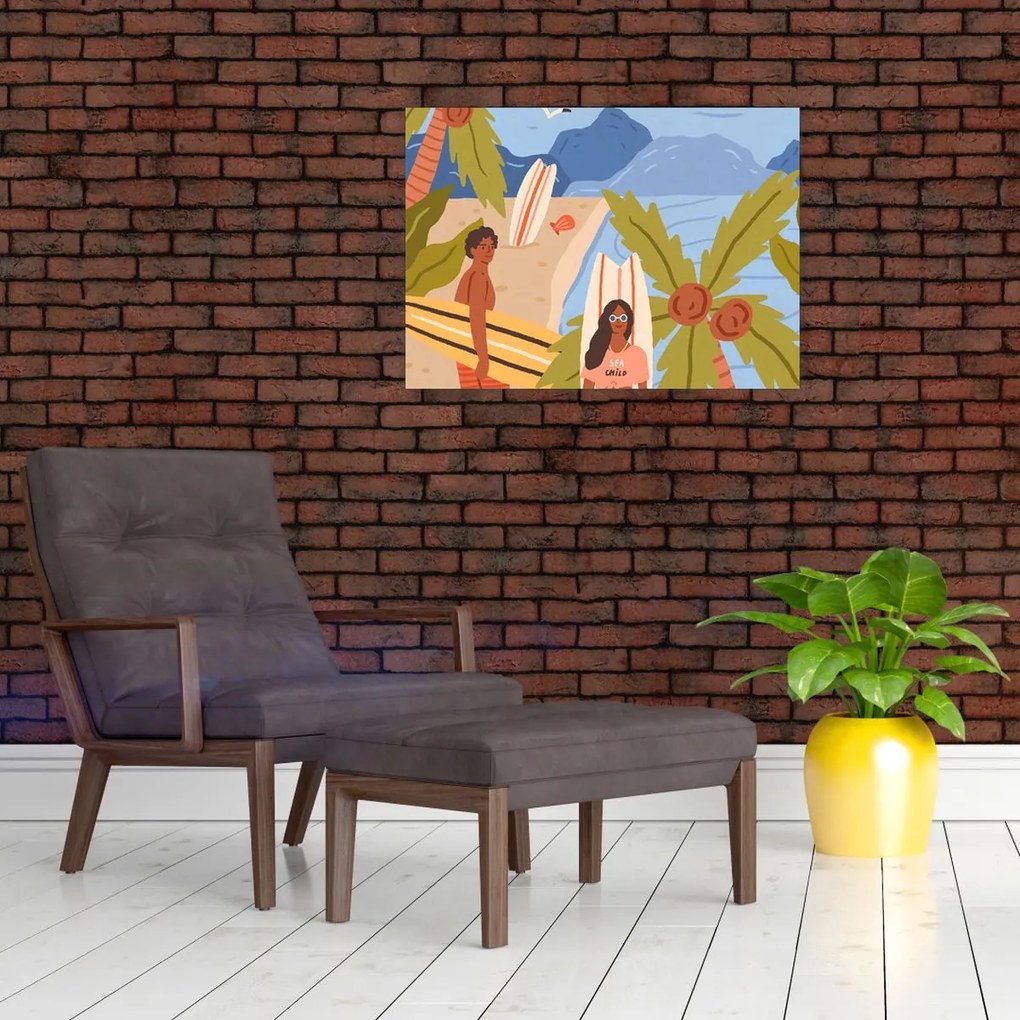 Üveg kép - Élvezd az életed (70x50 cm)