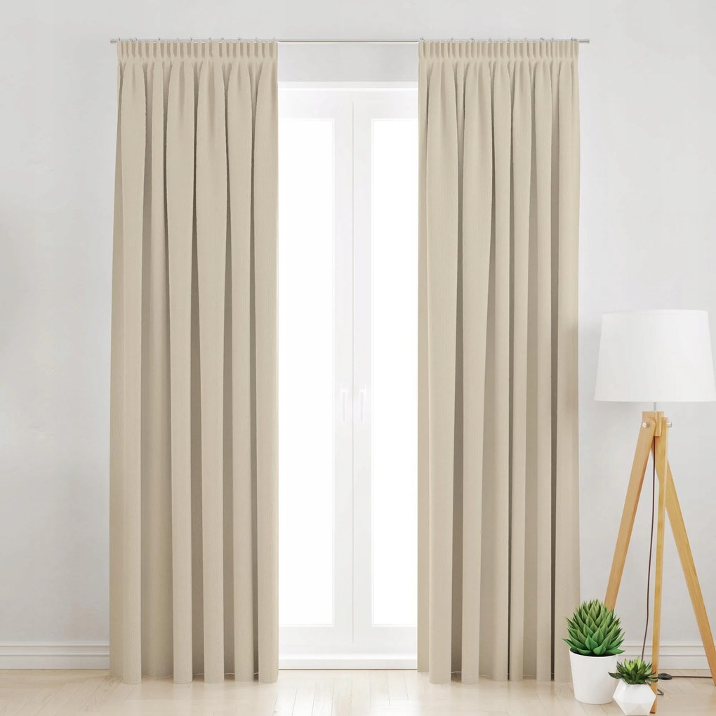 Sötétítő Függöny Szalaggal 145X190 Bézs