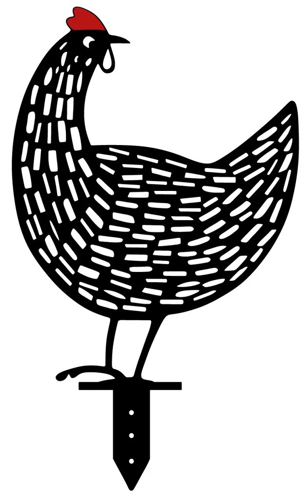 Kerti fém kiegészítők díszkészlete Chick (fekete). 1083190