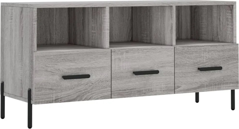 vidaXL szürke sonoma színű szerelt fa TV-szekrény 102 x 36 x 50 cm