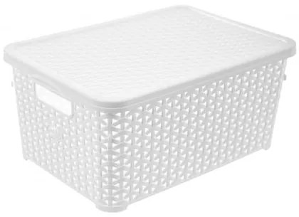 Orion Box fedéllel RATAN, 10 l, fehér