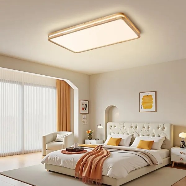 Brilagi - LED dimmelhető lámpatest MOLINA SQUARE LED/128W/230V tölgy 90x60 cm + távirányító