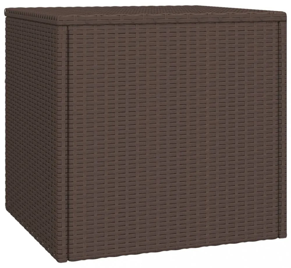 3 db barna polyrattan kisasztal