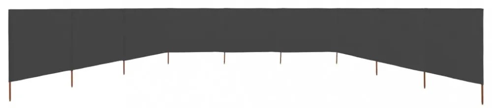 antracitszürke 9 paneles szövet szélfogó 1200 x 80 cm