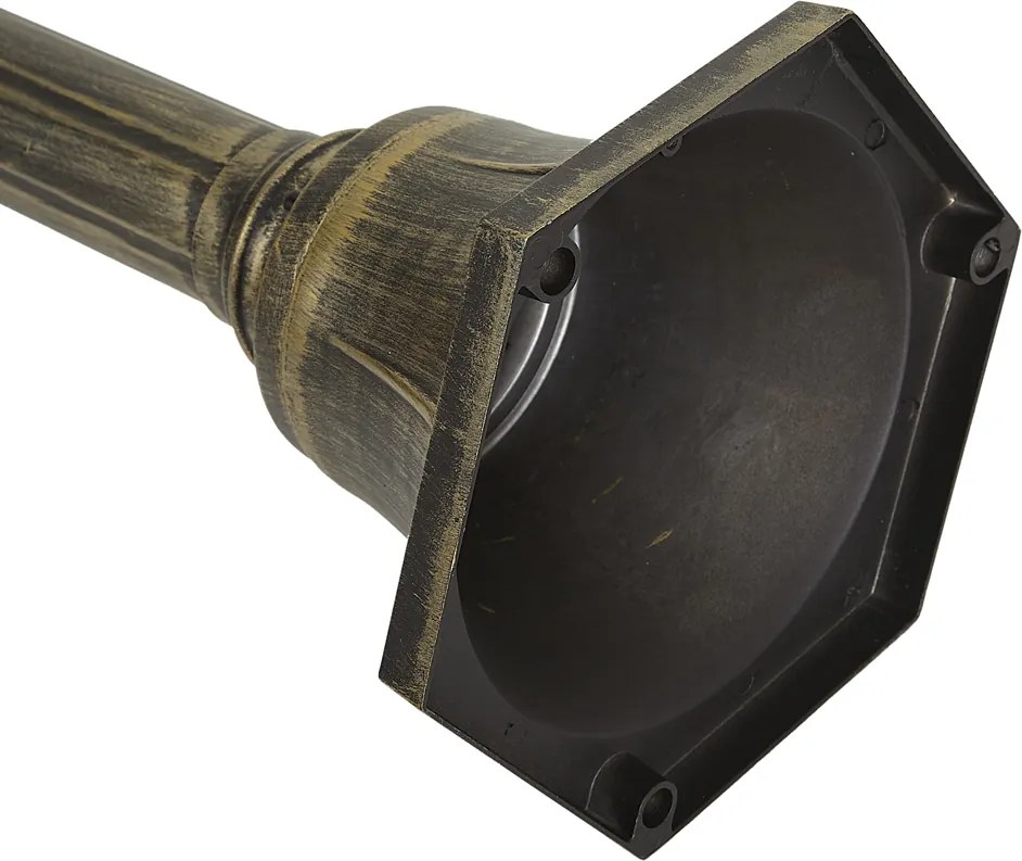 Klasszikus kültéri lámpás fekete antik arannyal 200 cm 2-lámpás IP44 - Daphne