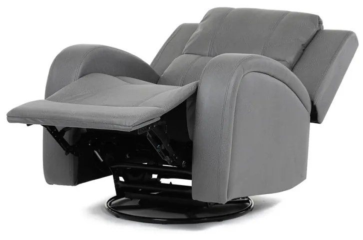 Fotoliu De Relaxare Și TV Culoare Gri , Reglabil Manual, Rabatalil,Tapițat cu Textil Efect De Piele, TV-4089