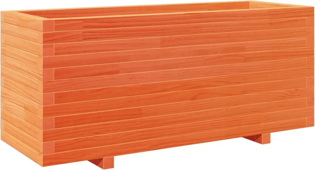 vidaXL viaszbarna tömör fenyőfa kerti virágtartó 110 x 40 x 49,5 cm