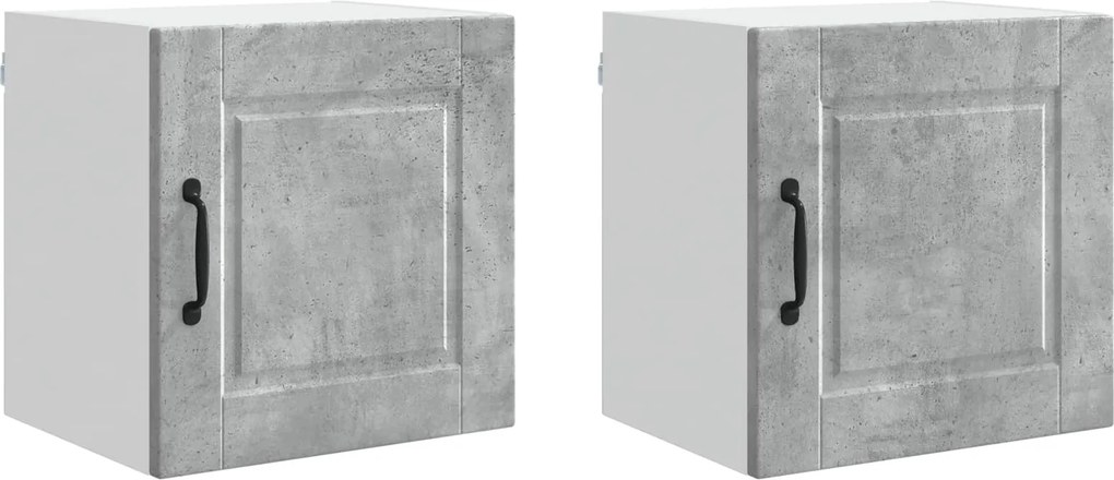 vidaXL Konyhaszekrény 2 pcs Beton Szürke 40 x 31 x 40 cm Faanyag