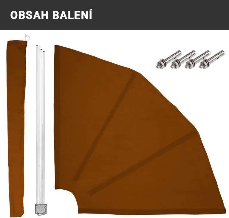 STIISTA Erkély árnyékoló 140 x 140 cm barna