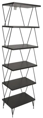 Könyvespolc BALABAN 165x48 cm antracit/fekete