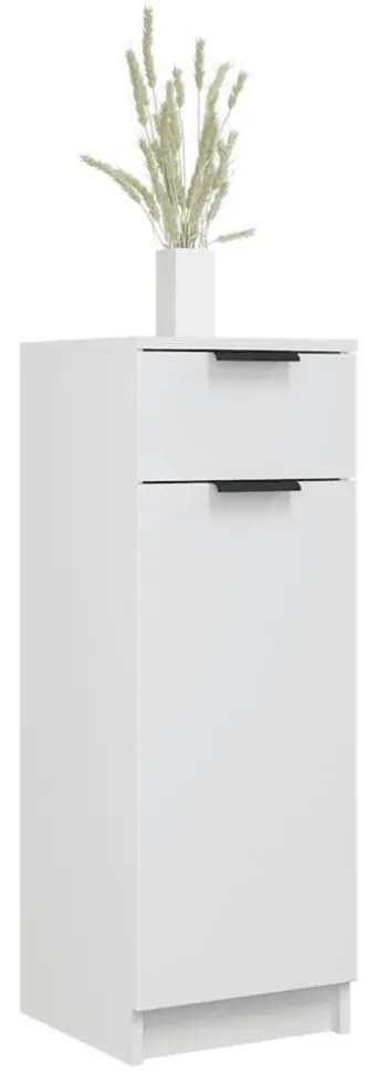 fehér szerelt fa fürdőszobaszekrény 32 x 33,5 x 90 cm