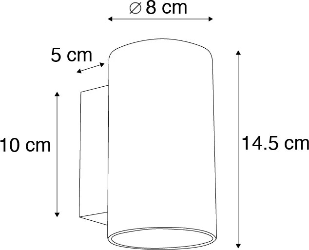 Okos dizájn fali lámpa fekete, 2 Wifi GU10-zel - Sandy