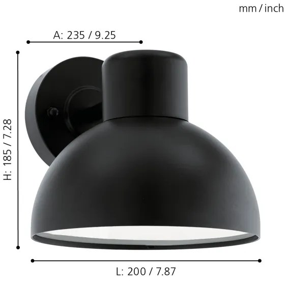 Eglo 96207 - Kültéri fali lámpa ENTRIMO 1xE27/60W