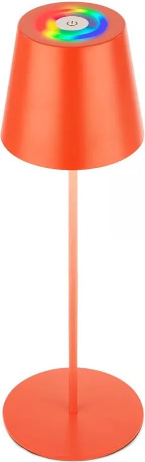 Briloner 7510012-LED RGB dimmelhető asztali lámpa CALIDA 2,5W/5V IP44 1200mAh narancssárga