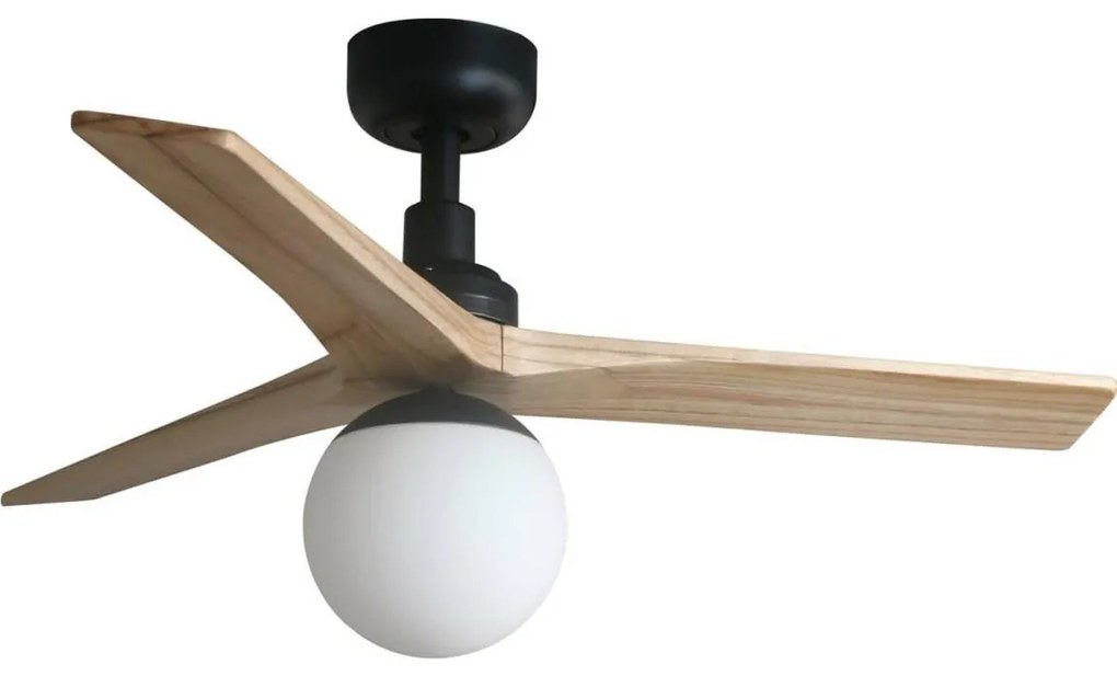 FARO 34284WT-11L-Str. vent. KLIM S 1xE27/15W/230V fenyő/fekete átm.92,5cm WT+DO