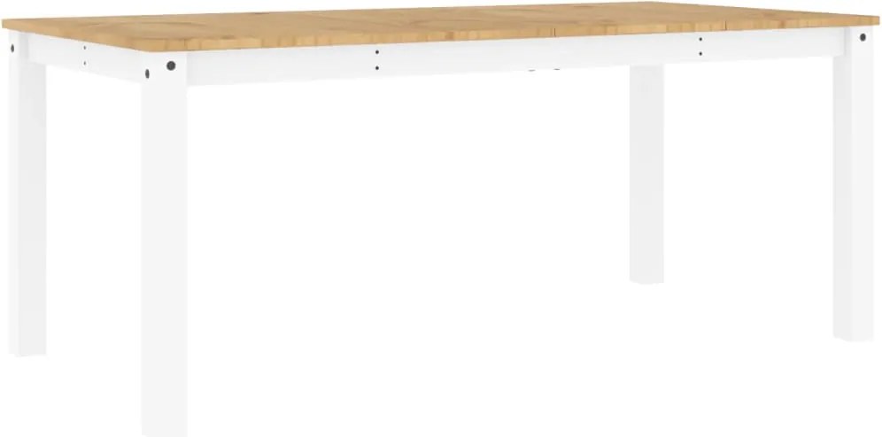 vidaXL Panama fehér tömör fenyőfa ebédlőasztal 180 x 90 x 75 cm