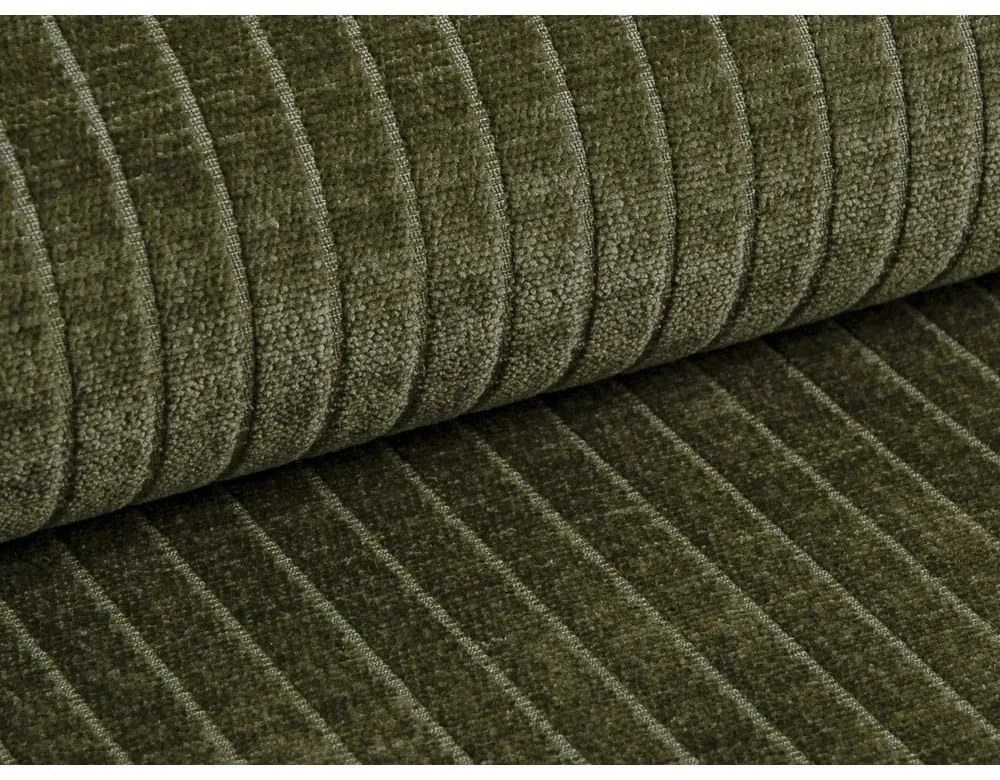 Zöld kordbársony kanapé 364 cm Bergamo – Cosmopolitan Design