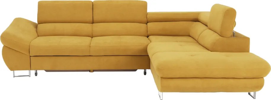 Sarokülőgarnitúra, mustár, jobbos, FABIA