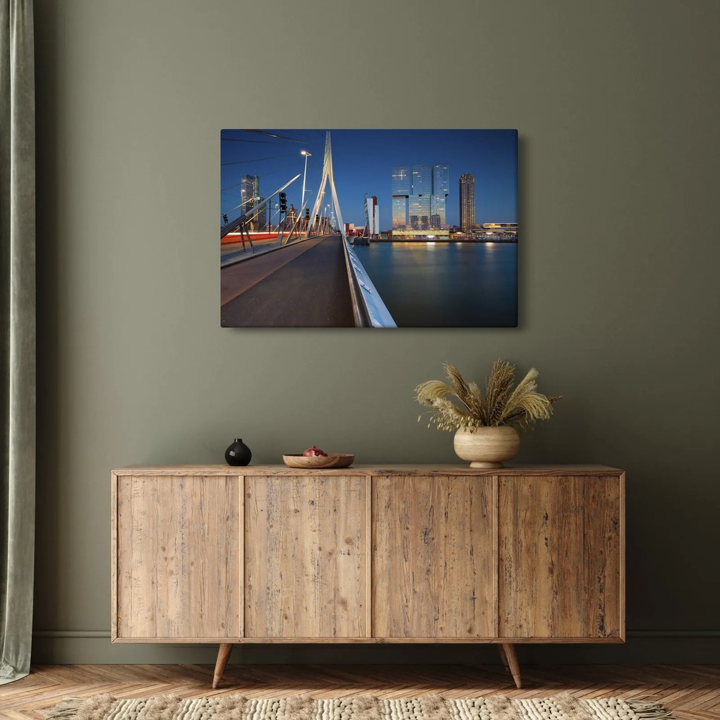 Kép - Alkonyat Rotterdamban, Hollandia (90x60 cm)