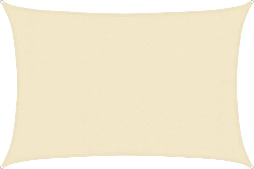vidaXL krémszínű HDPE napvitorla 160 g/m² 3 x 4,5 m