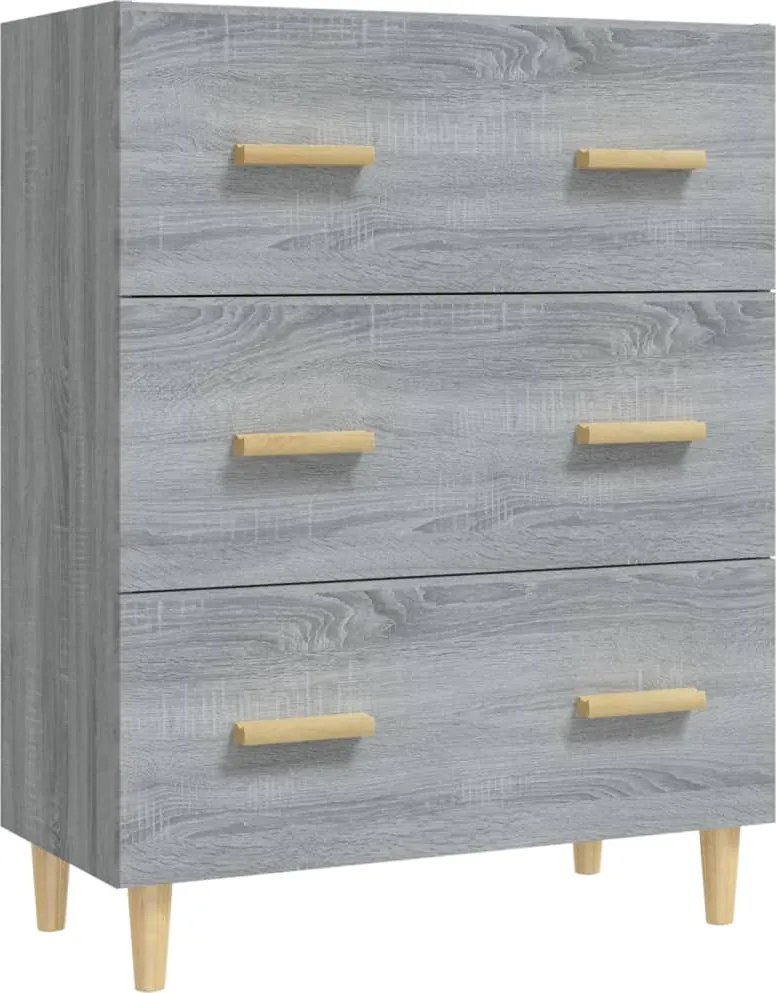vidaXL szürke sonoma színű szerelt fa tálalószekrény 70 x 34 x 90 cm