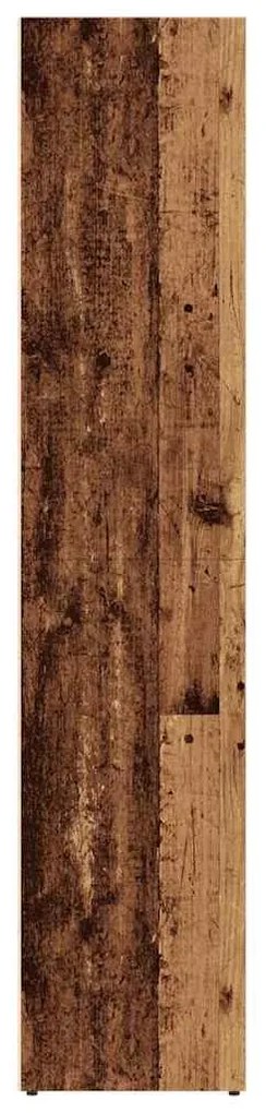 Könyves szekrény Régi fa 36x30x143 cm Gépelt fa