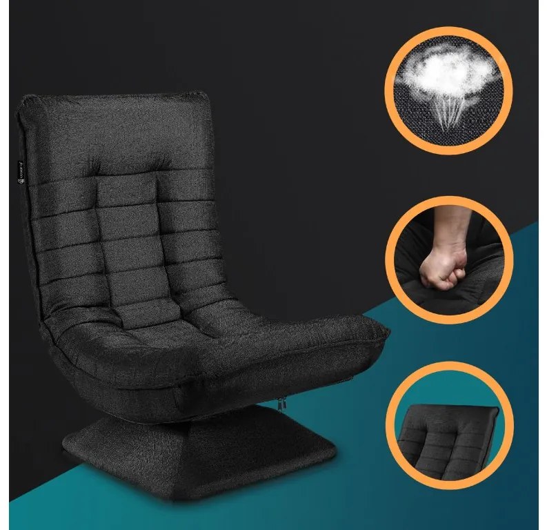 Casaria® Pihenőszék - fekete