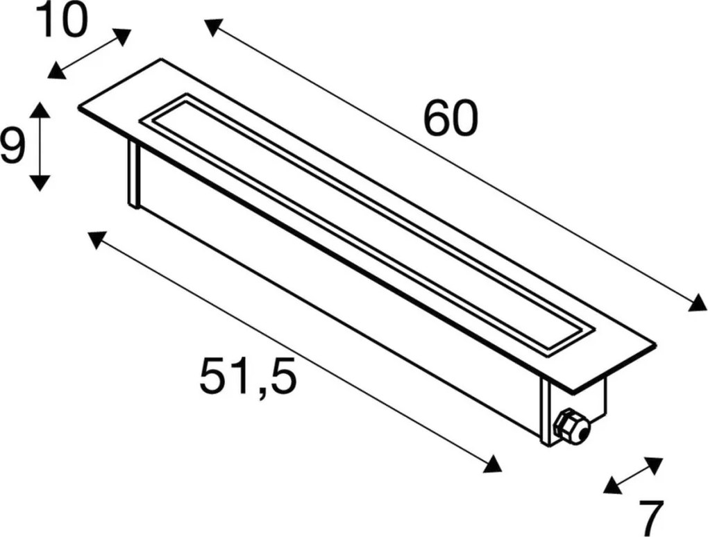 SLV 1007195 DASAR Kültéri Talajba Építhető Lámpa LED IP65