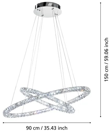 Eglo 93946 - LED Csillár zsinóron TONERIA LED/56,1W/230V