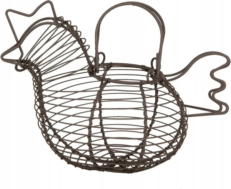 Filaire drótos tyúktojástartó kosár 23x14x17 cm