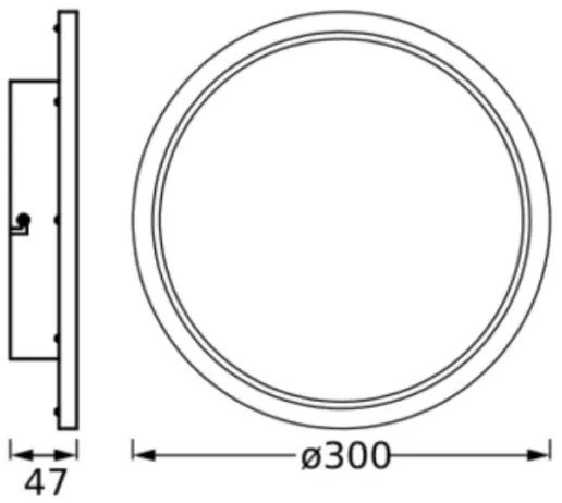 Ledvance - DISC LED fürdőszobai mennyezeti lámpa 18W 3000/4000K IP44