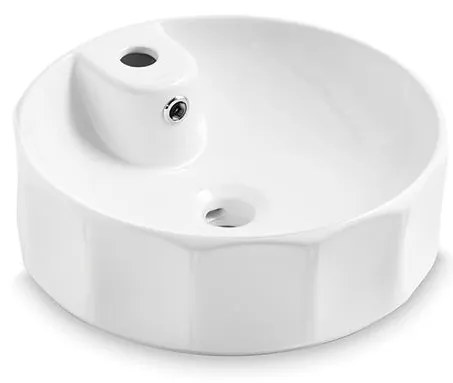 Bathco 4158 - CIRCUS ráépíthető mosdó, átmérő 42 cm, porcelán/fehér