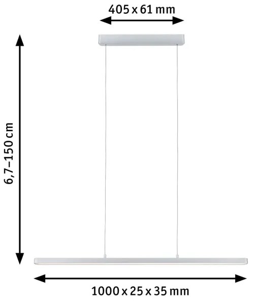 Paulmann 79902 - LED/43W Dimmelhető csillár zsinóron SMART LENTO 230V 2700-6000K
