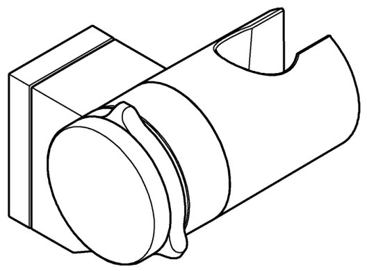 GROHE 261832431 - VITALIO UNIVERSAL falra szerelhető zuhanytartó, fekete