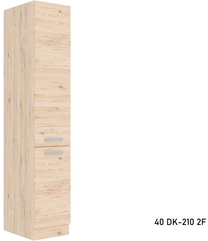 TOULOUSE 40 DK-210 2F magas konyhaszekrény, 40x210x57, tölgy Bordeaux