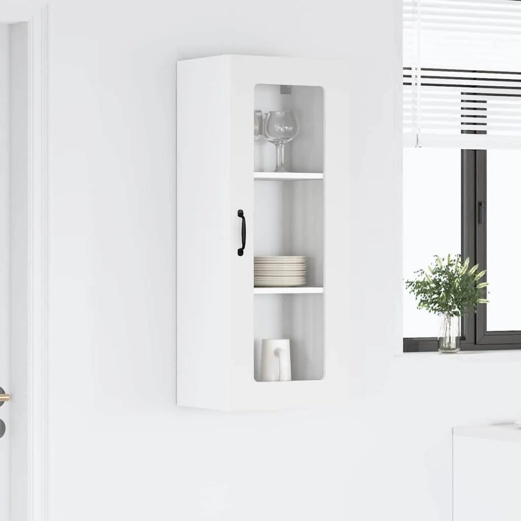 Fali konyhaszekrény polcokkal Fehér 40 x 31 x 100 cm Faanyag