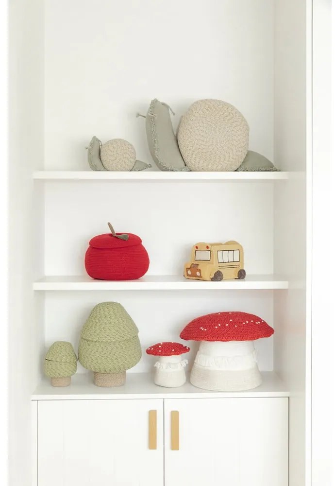 Piros-krémszínű textil játéktároló kosár ø 38x33 cm Big Mushroom – Lorena Canals